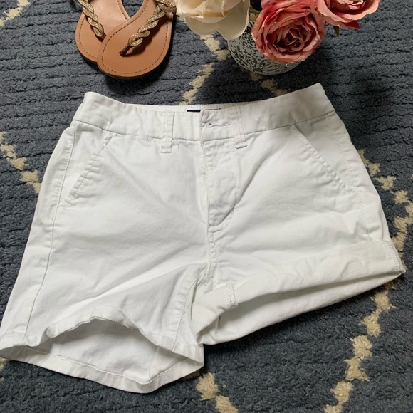 Hi Rise White Shorts - Picture 1 of 5